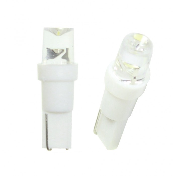 Лампа щитка (панель приборов) LED диодная 12V T5-01 (1LED) W1,2W Base:W2,0 х4,6d 0.18W 4lm конус белый TM NORD YADА
